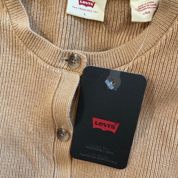 Levi's NWT Cropped Camel Cardigan - Picture 3 of 4